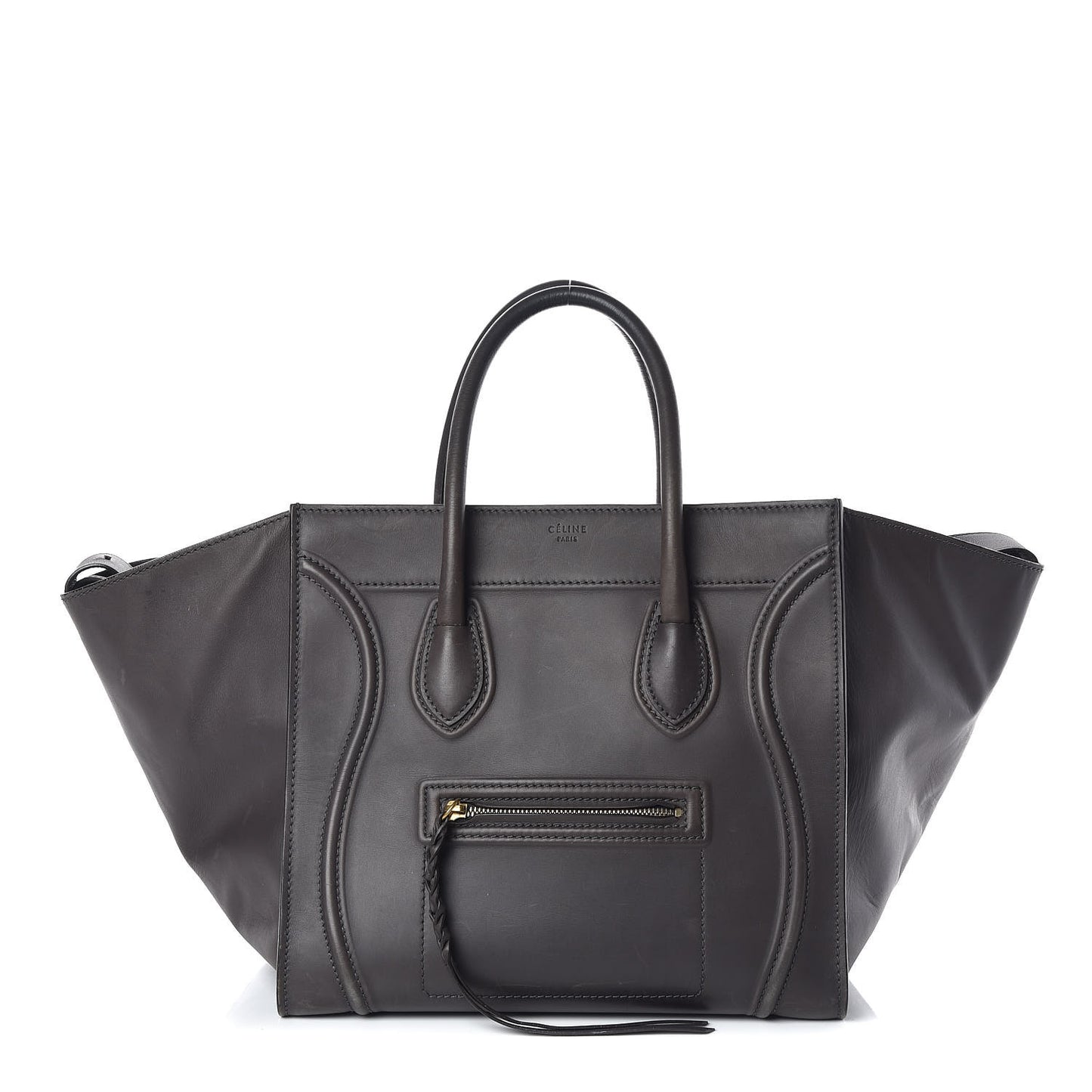 Smooth Calfskin Medium Phantom Luggage Grey
