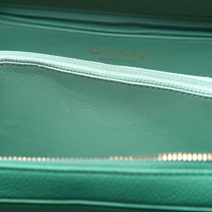 Chanel Caviar Quilted Medium CC Filigree Vanity Case Green 11 of 22