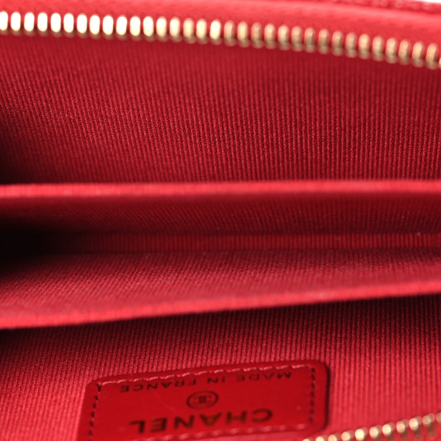 Chanel Caviar Quilted Zip Coin Purse Red 5 of 8