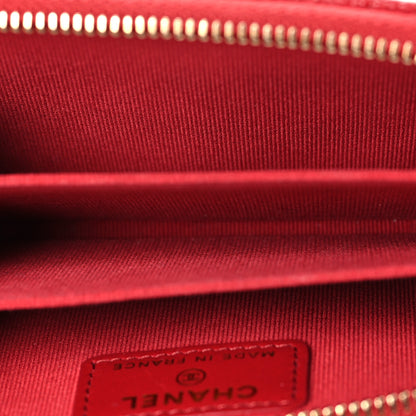 Chanel Caviar Quilted Zip Coin Purse Red 5 of 8