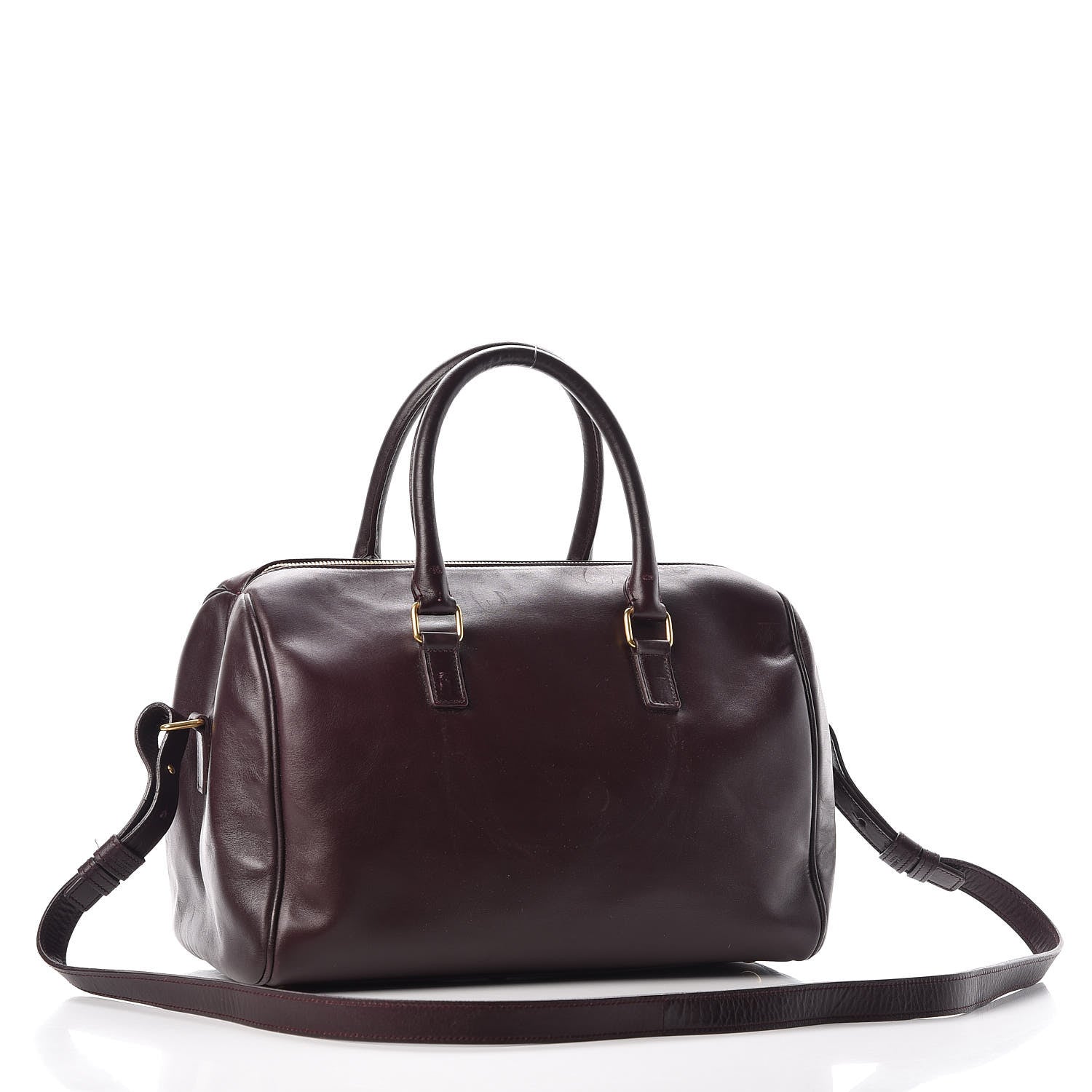 Saint Laurent Calfskin Classic Duffle 6 Bordeaux 4 of 25
