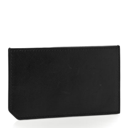 Saint Laurent Calfskin 5 Fragments Zip Pouch Card Holder Black 3 of 12