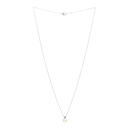 Mikimoto 18K White Gold Akoya Pearl 7mm Pendant Necklace 2 of 3