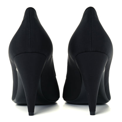 Saint Laurent Crystal Embellished Faille Paris 95 Pumps 38 Black 6 of 11