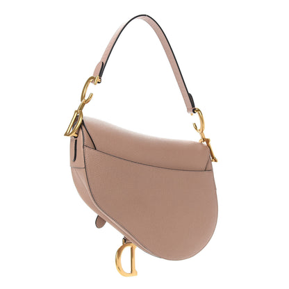 Christian Dior Grained Calfskin Saddle Bag Pink 2 of 9