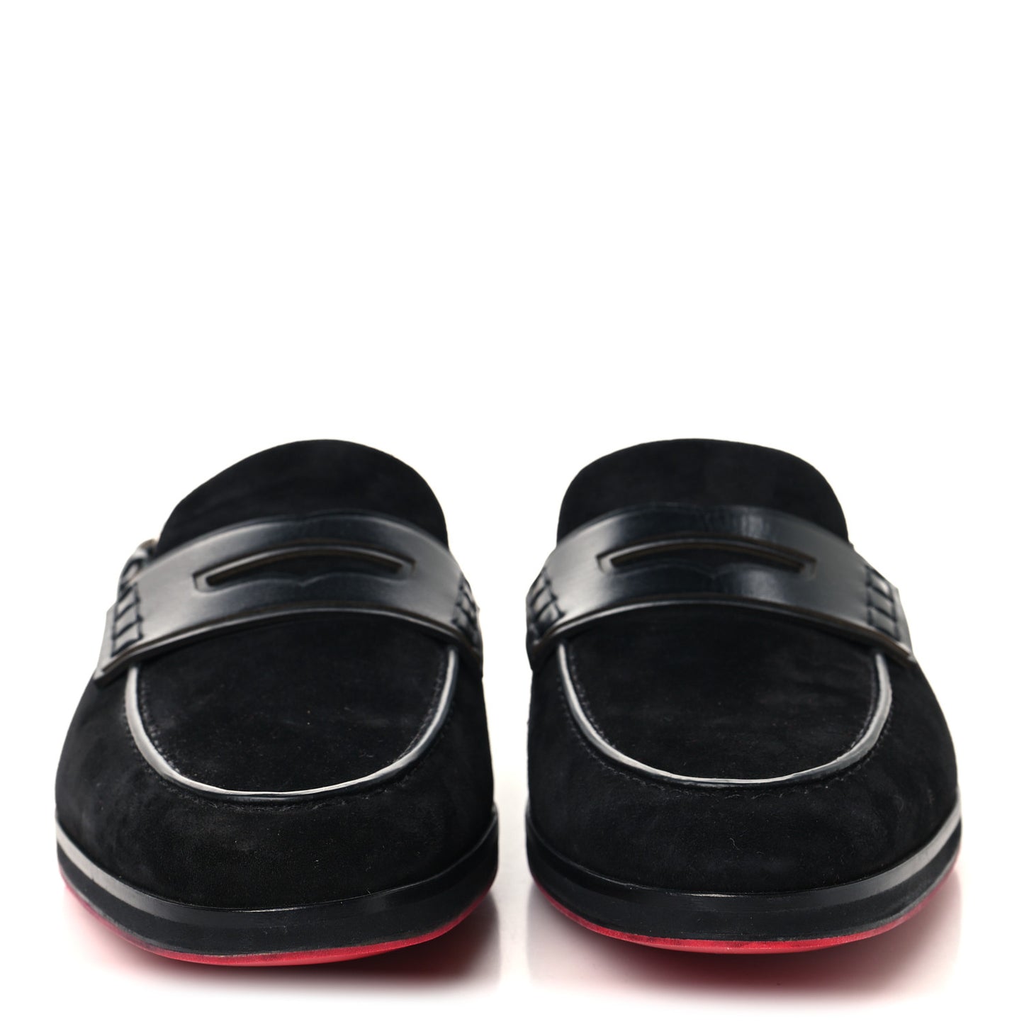 Veau Velours Calfskin Mens Tricoto Flat 44.5 Black