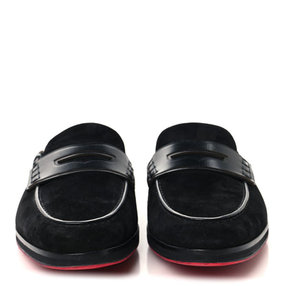 Christian Louboutin Veau Velours Calfskin Mens Tricoto Flat 44.5 Black 3 of 9