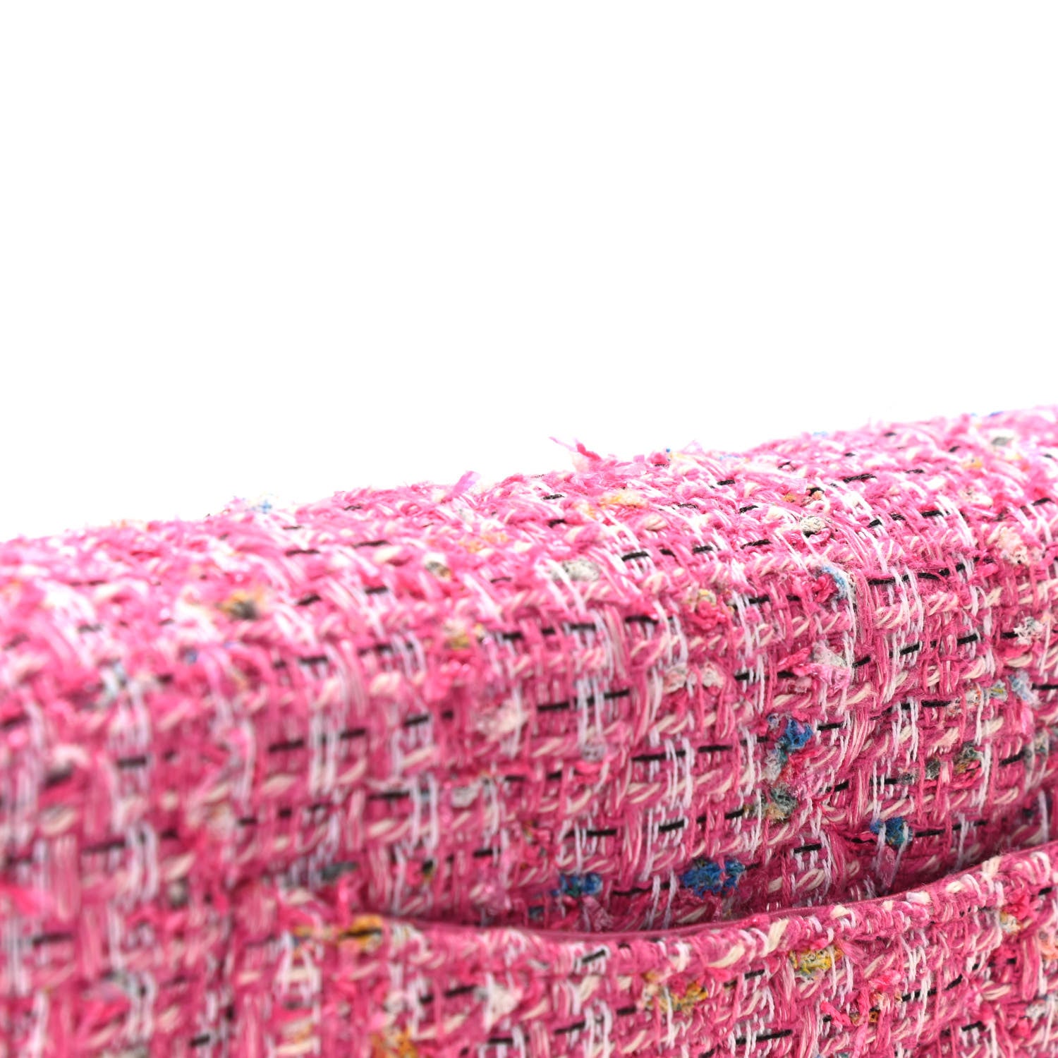 Chanel Tweed Quilted Wallet On Chain WOC Pink Blue White 11 of 11