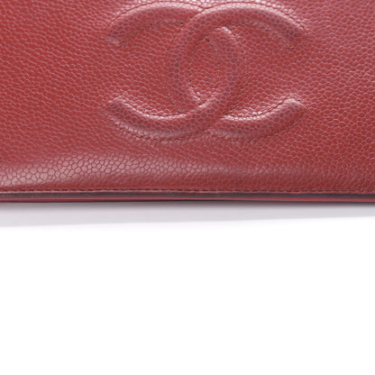 Chanel Caviar Timeless CC Yen Wallet Red 13 of 19