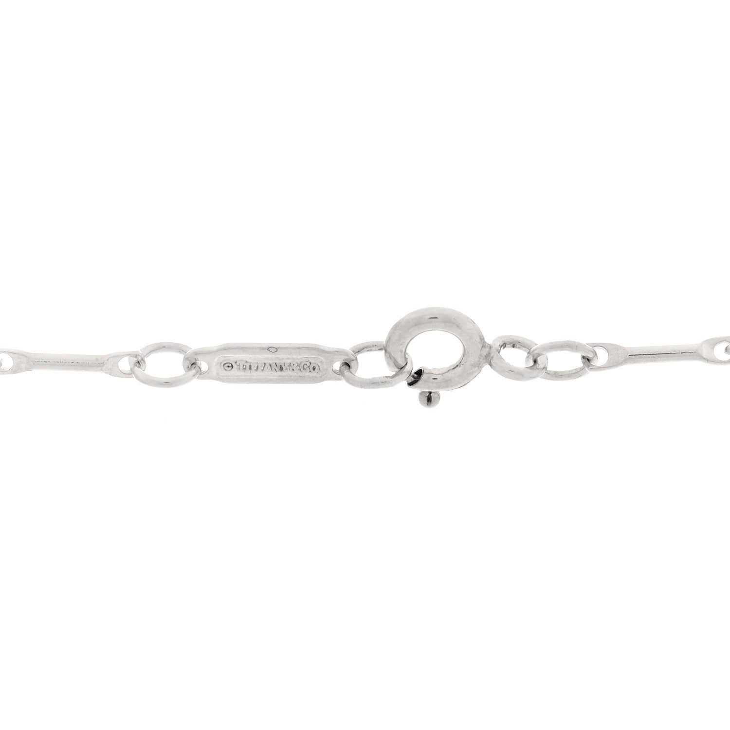 Tiffany Sterling Silver Puffed Heart Pendant Link Necklace 4 of 5