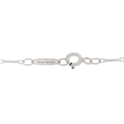 Tiffany Sterling Silver Puffed Heart Pendant Link Necklace 4 of 5