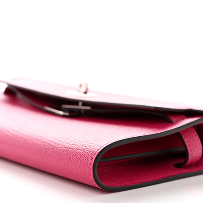 Hermes Chevre Mysore Kelly Wallet To Go Rose Mexico 10 of 12