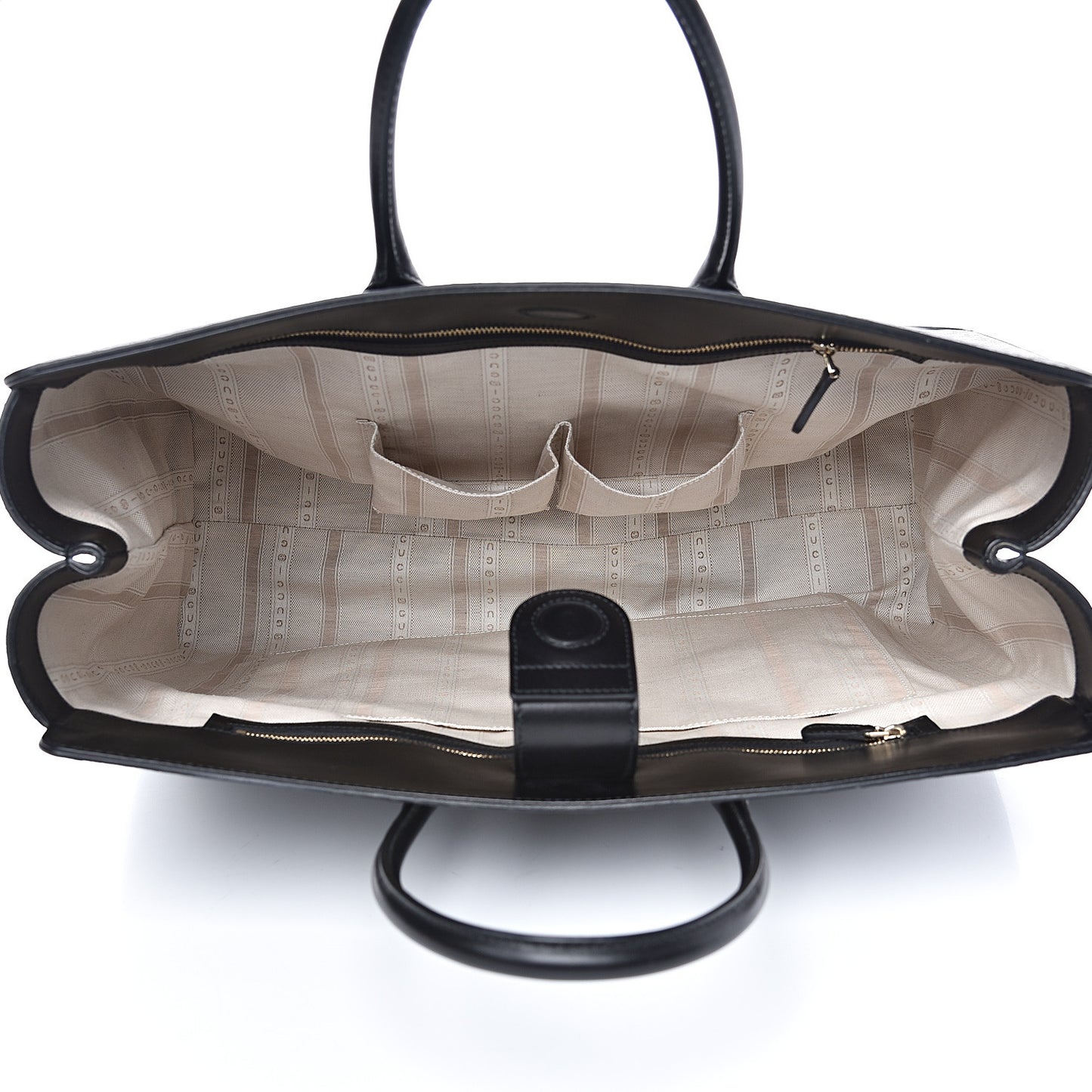 Calfskin Bright Diamante Large Top Handle Bag Black