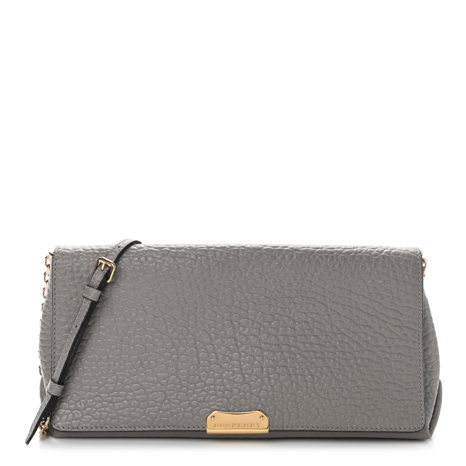 Burberry Signature Grain Medium Mildenhall Crossbody Bag Pale Grey 1 of 9