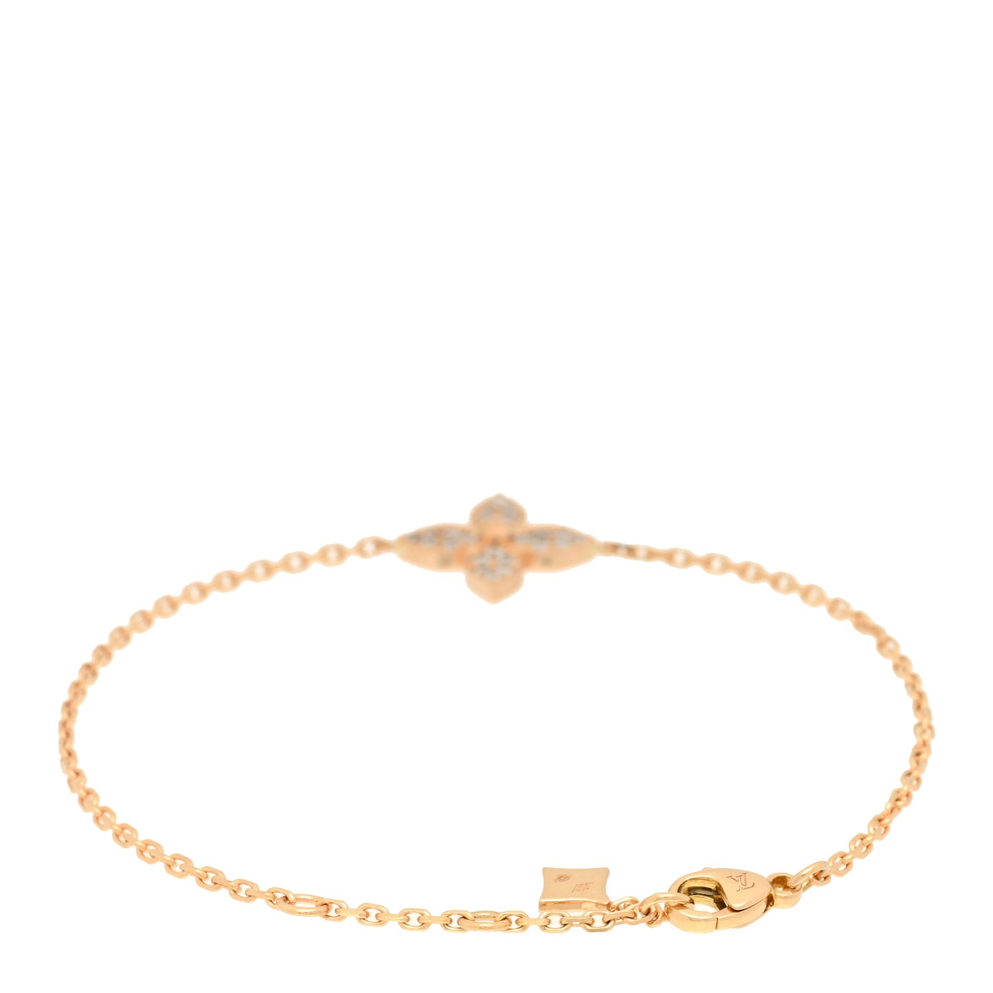 18K Pink Gold Diamond Star Blossom Bracelet