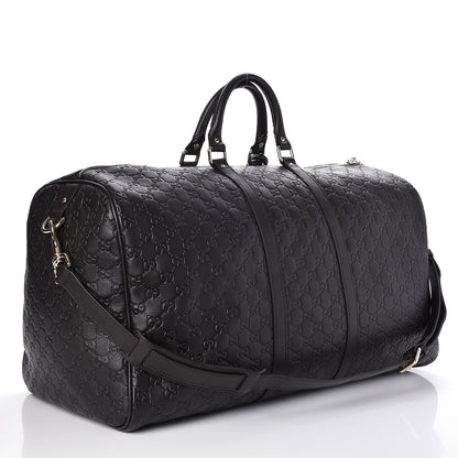 Gucci Guccissima Large Carry On Duffle Black 3 of 7