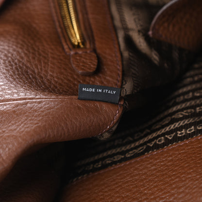 Prada Vitello Daino Pocket Hobo Bruciato 7 of 13