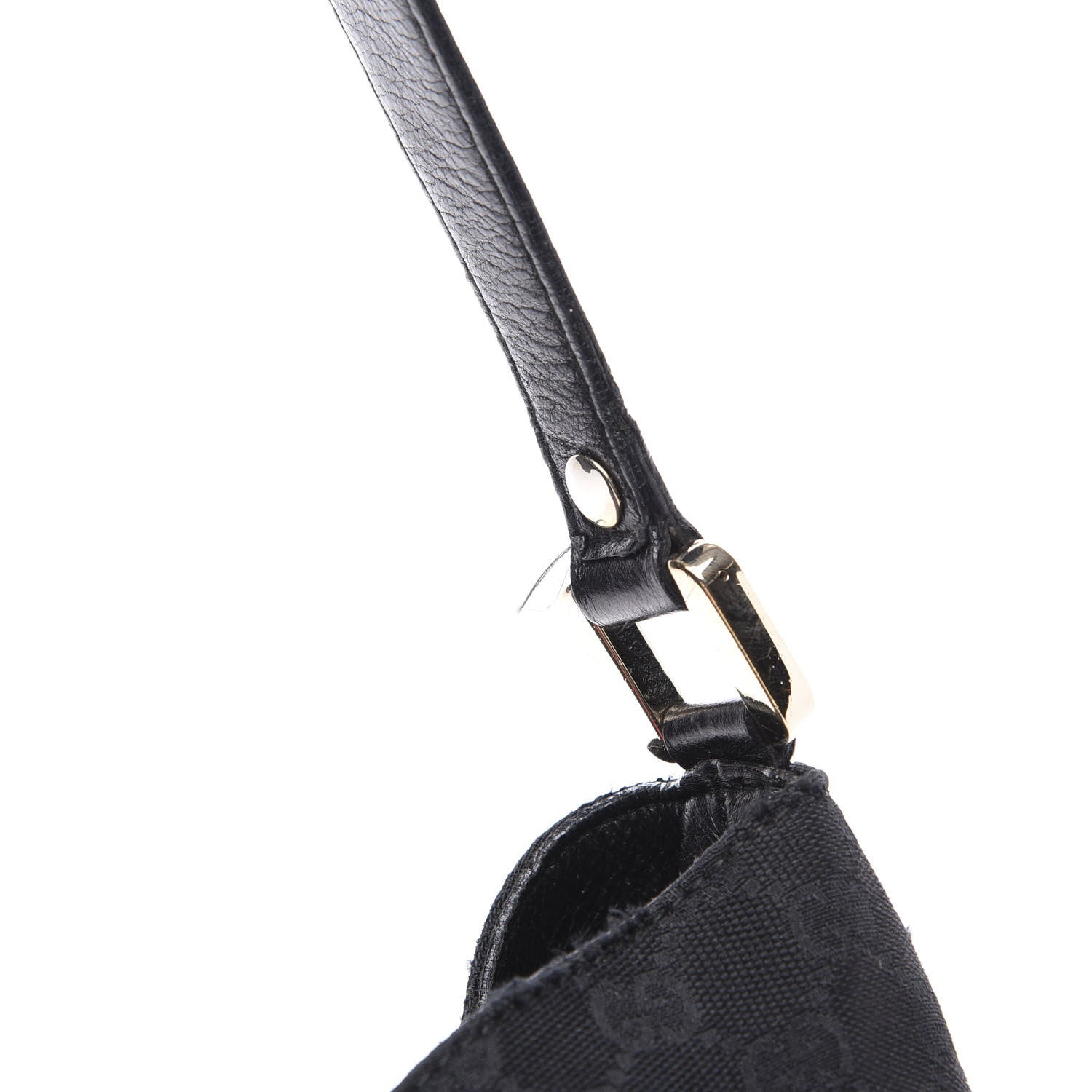 Gucci Monogram Large New Ladies Web Hobo Black 11 of 12