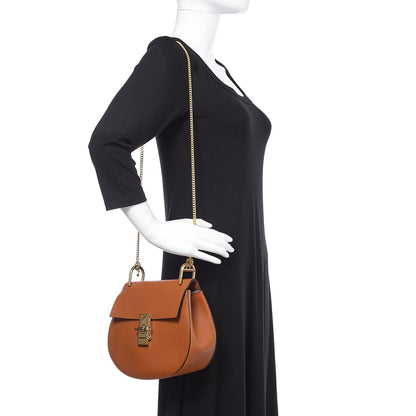 Chloe Grained Lambskin Drew Shoulder Bag Caramel 2 of 10