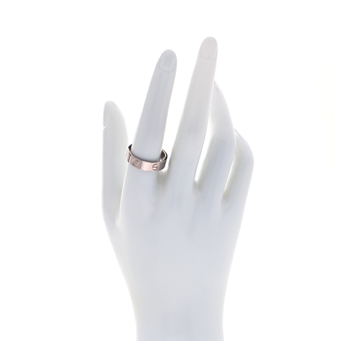 18K White Gold 5.5mm LOVE Ring 60 9