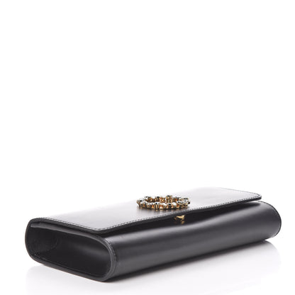 Louis Vuitton Calfskin Swarovski Louise EW Clutch Black 4 of 8