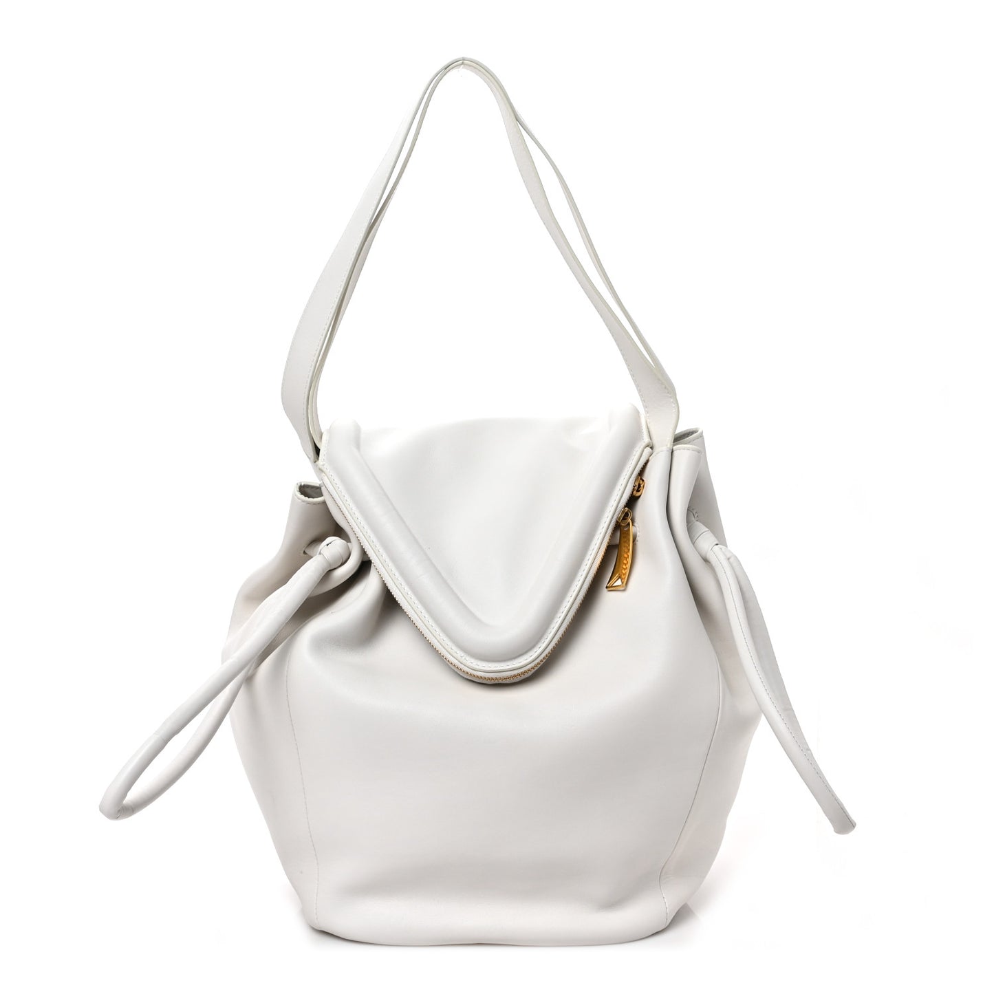 Calfskin Small Beak Tote Chalk