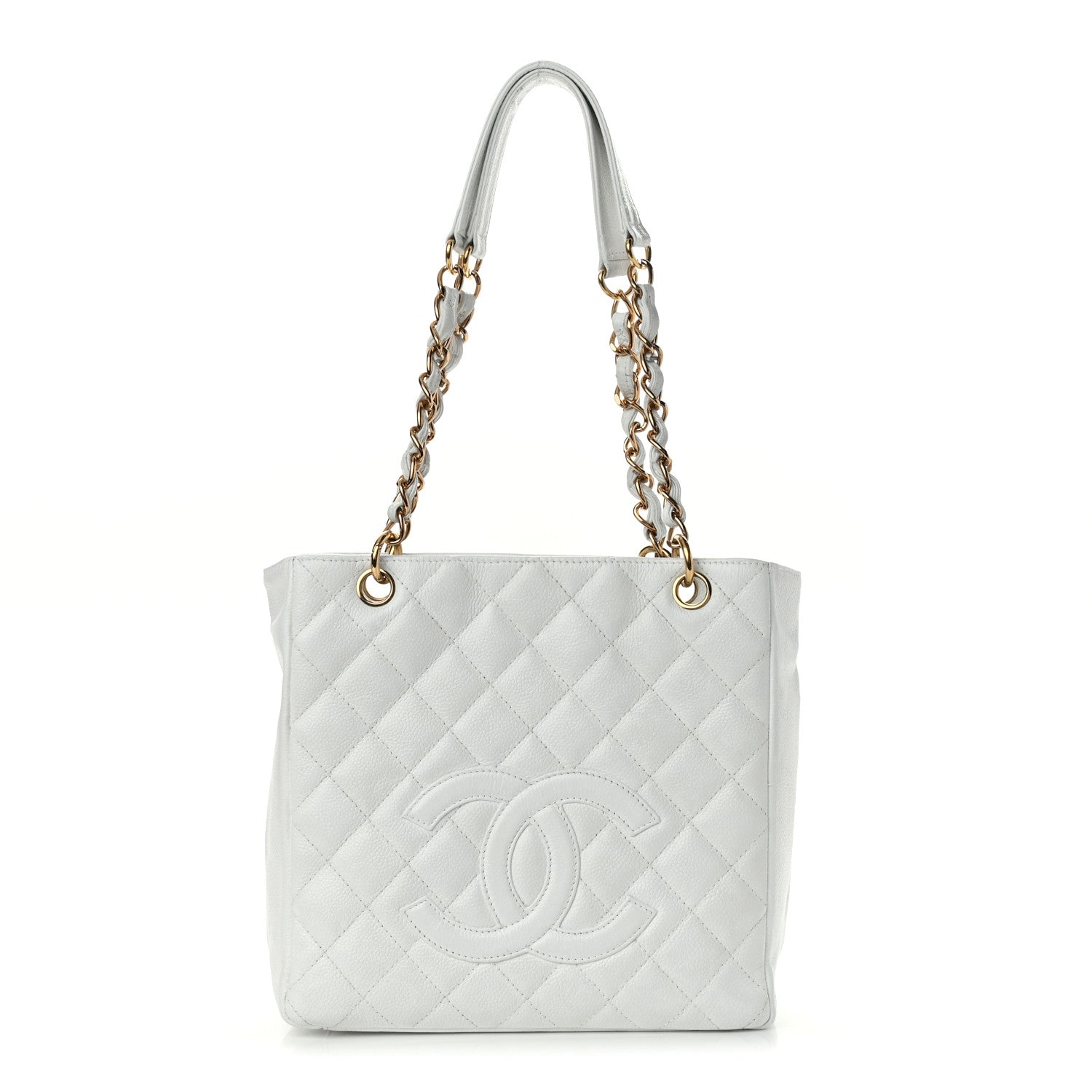 Chanel Caviar Petit Shopping Tote PST White 1 of 15