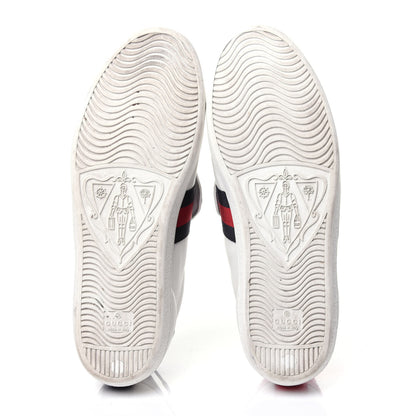 Gucci Calfskin Ayers Blind For Love Embroidered Womens Ace Sneakers 42 White 7 of 12