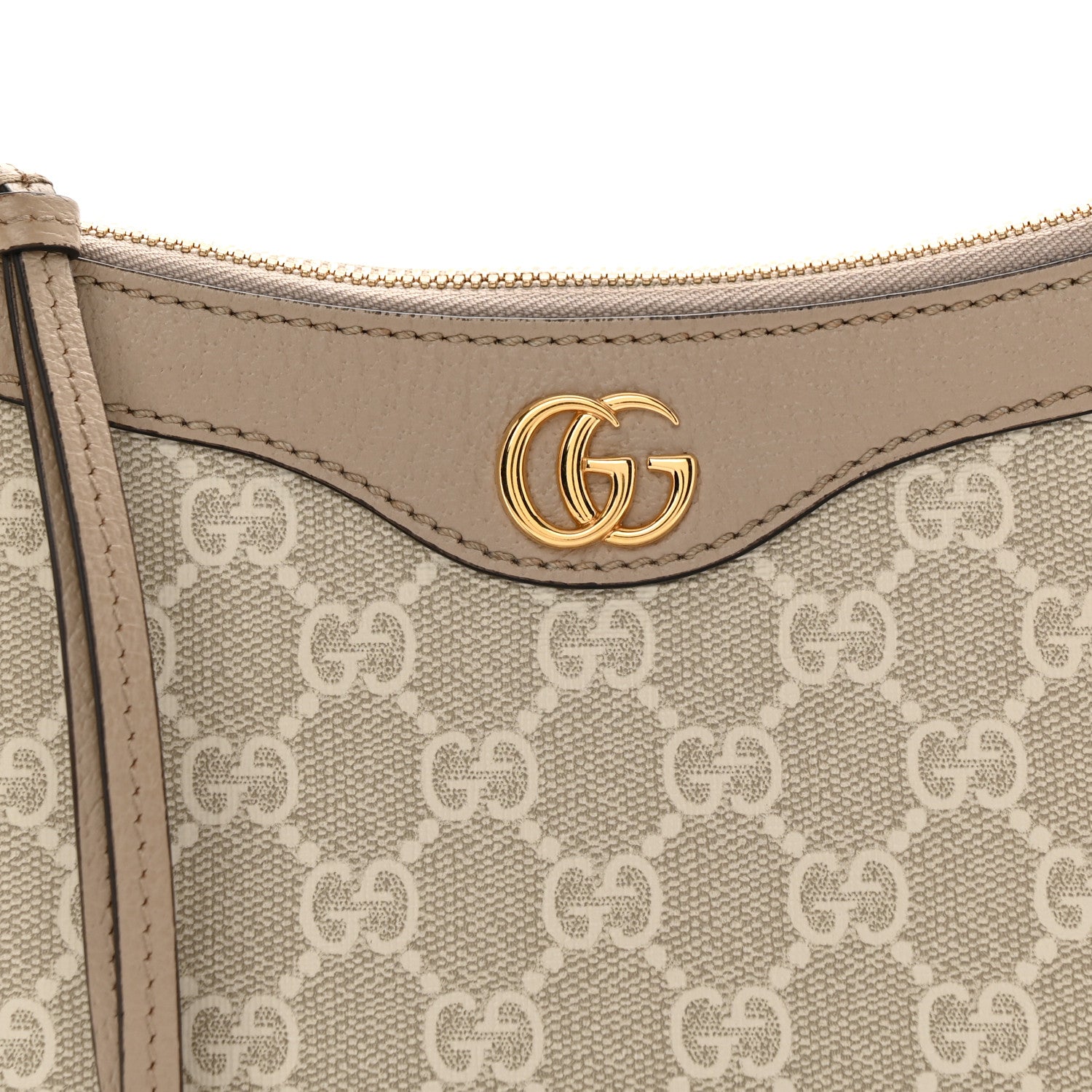 Gucci GG Supreme Monogram Textured Dollar Calfskin Small Ophidia Hobo Beige Mystic White Oatmeal 9 of 11