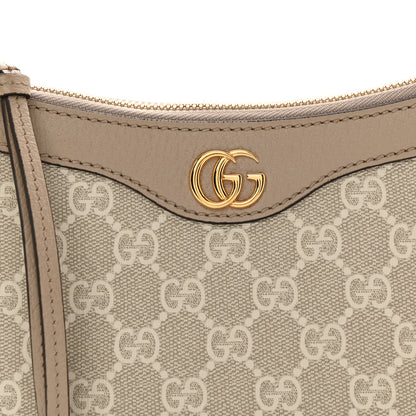 Gucci GG Supreme Monogram Textured Dollar Calfskin Small Ophidia Hobo Beige Mystic White Oatmeal 9 of 11