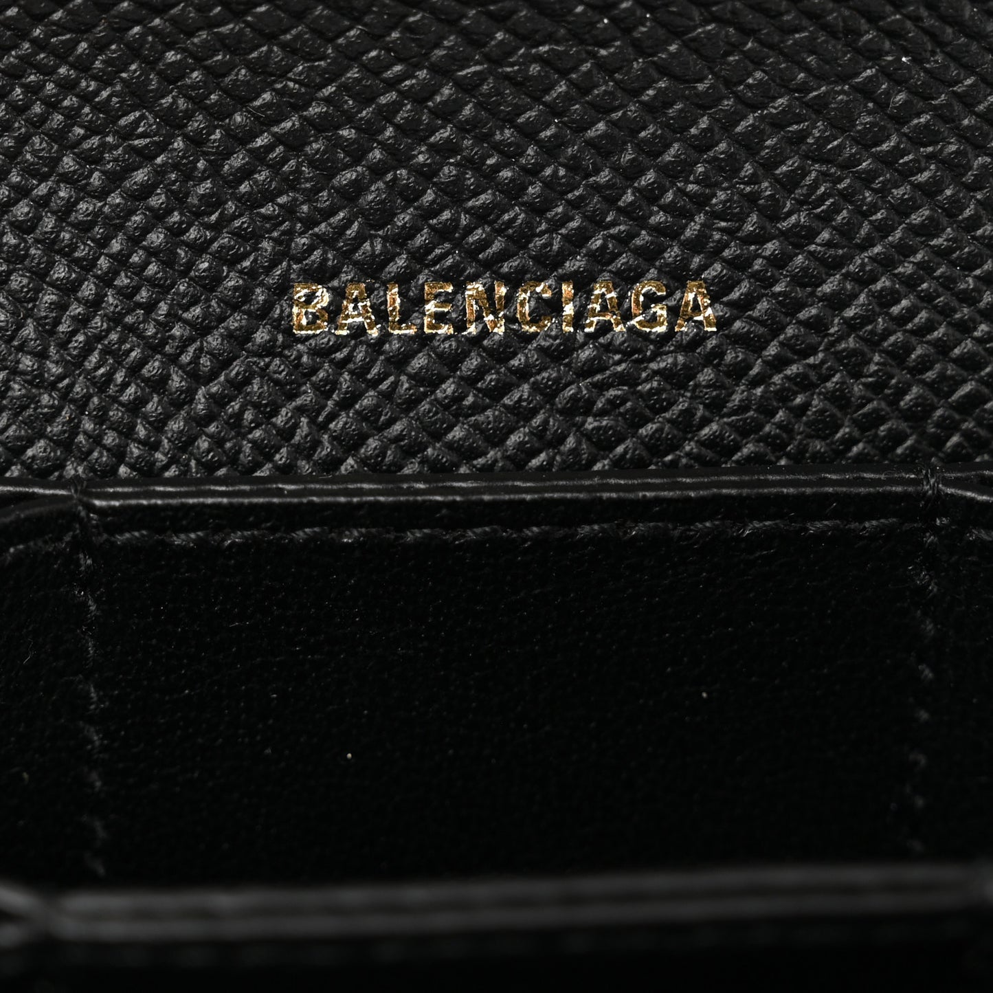 Grained Calfskin Ville Accordion Wallet Black