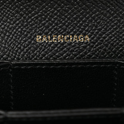 Balenciaga Grained Calfskin Ville Accordion Wallet Black 6 of 7