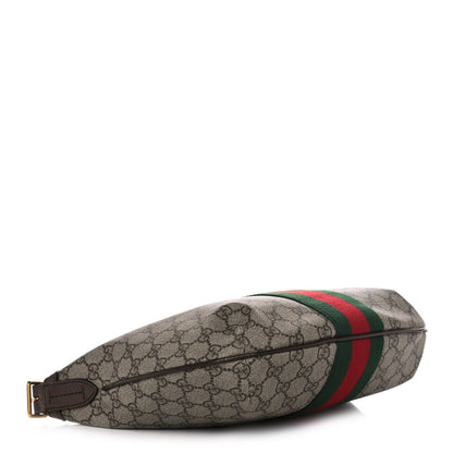 Gucci GG Supreme Monogram Web Small Ophidia Half Moon Hobo Brown 4 of 12