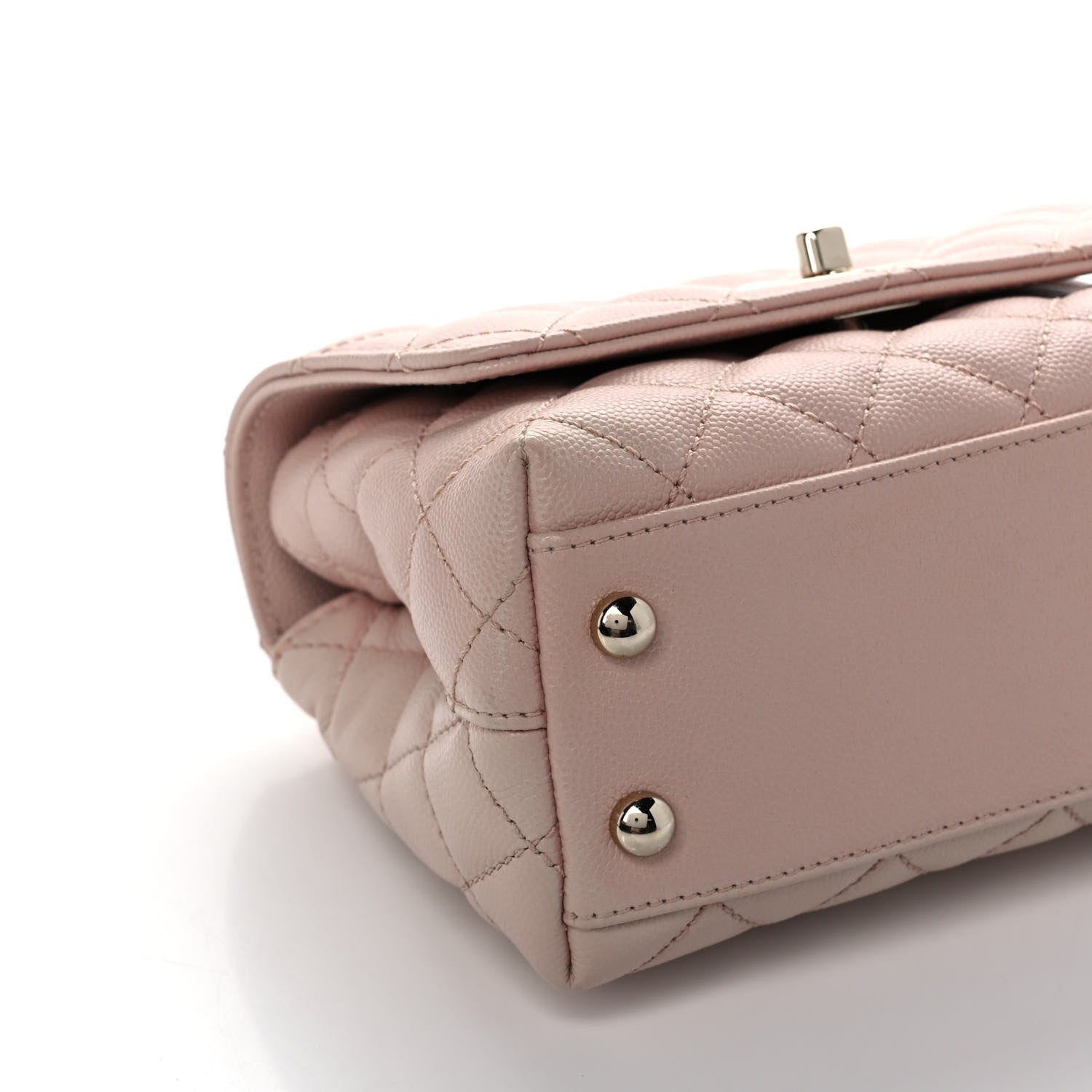 Chanel Caviar Quilted Extra Mini Coco Handle Flap Light Pink 10 of 12
