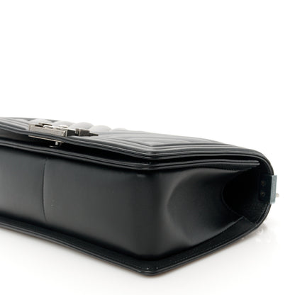 Chanel Calfskin Chevron Quilted Medium Boy Flap Black 10 of 11