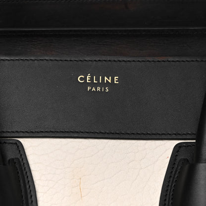 Celine Baby Grained Calfskin Tri-Color Mini Luggage White Liquorice 6 of 20