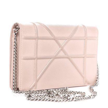 Christian Dior Grained Calfskin Diorama Wallet on Chain Pouch Rose Poudre 3 of 9