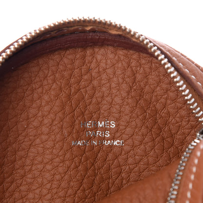 Hermes Togo Evercolor Basketball Change Purse Gold Gris Perle 5 of 6