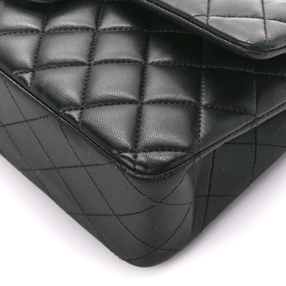 Chanel Lambskin Quilted Medium Double Flap Black 11 of 12