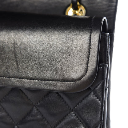 Chanel Lambskin Quilted Medium Double Flap Black 9 of 15