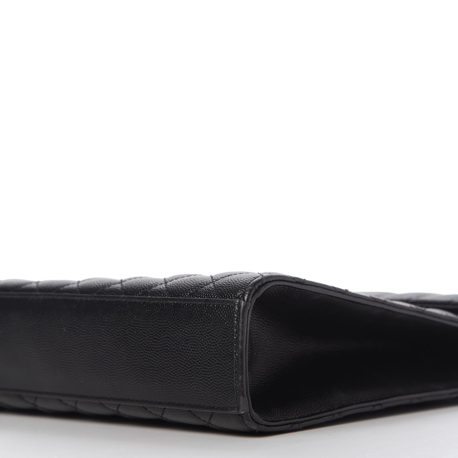Saint Laurent Grain De Poudre Textured Mixed Matelasse Large Triquilt Monogram Monochrome Satchel Black 7 of 11