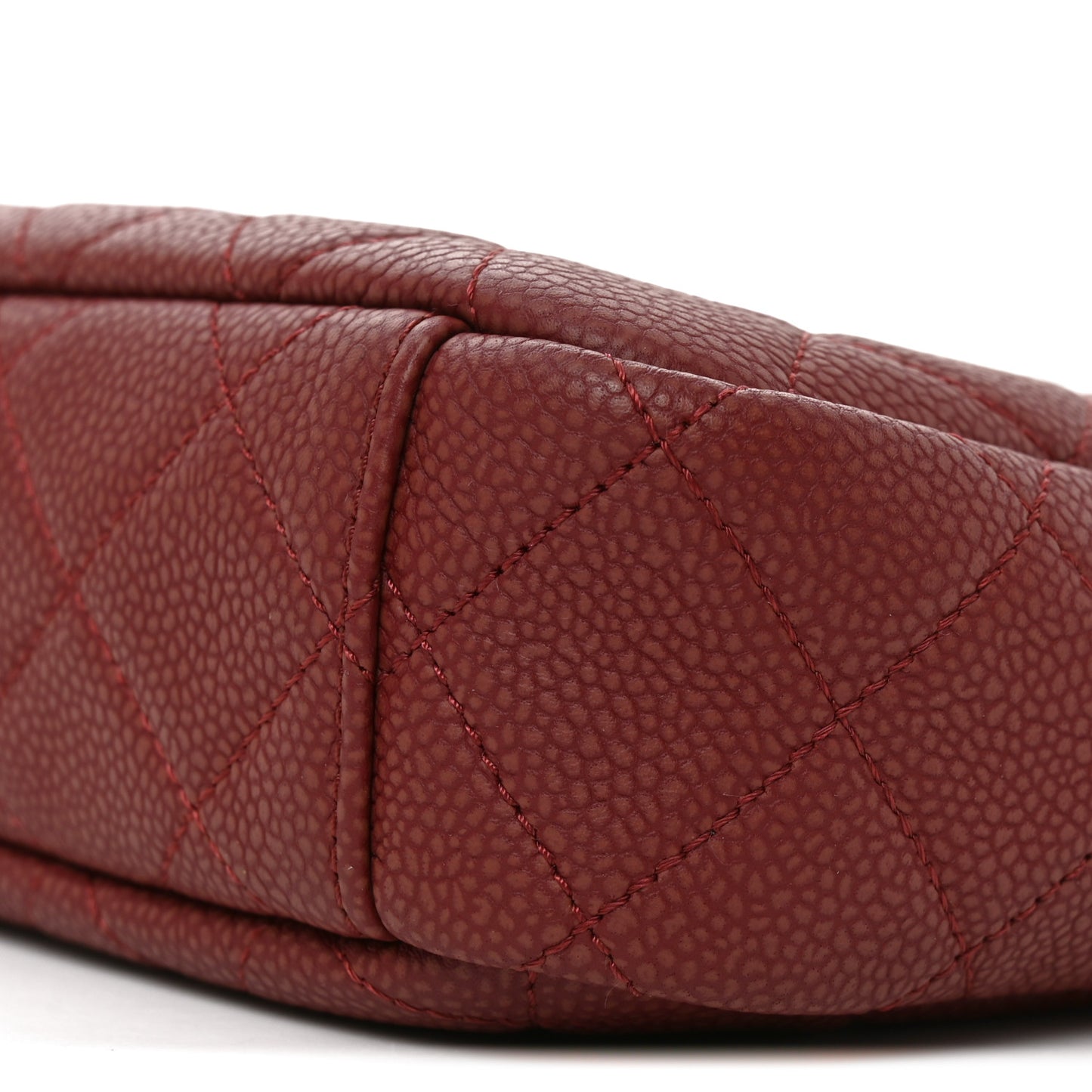 Caviar Quilted Medium Coco Tassel Camera Case Burgundy