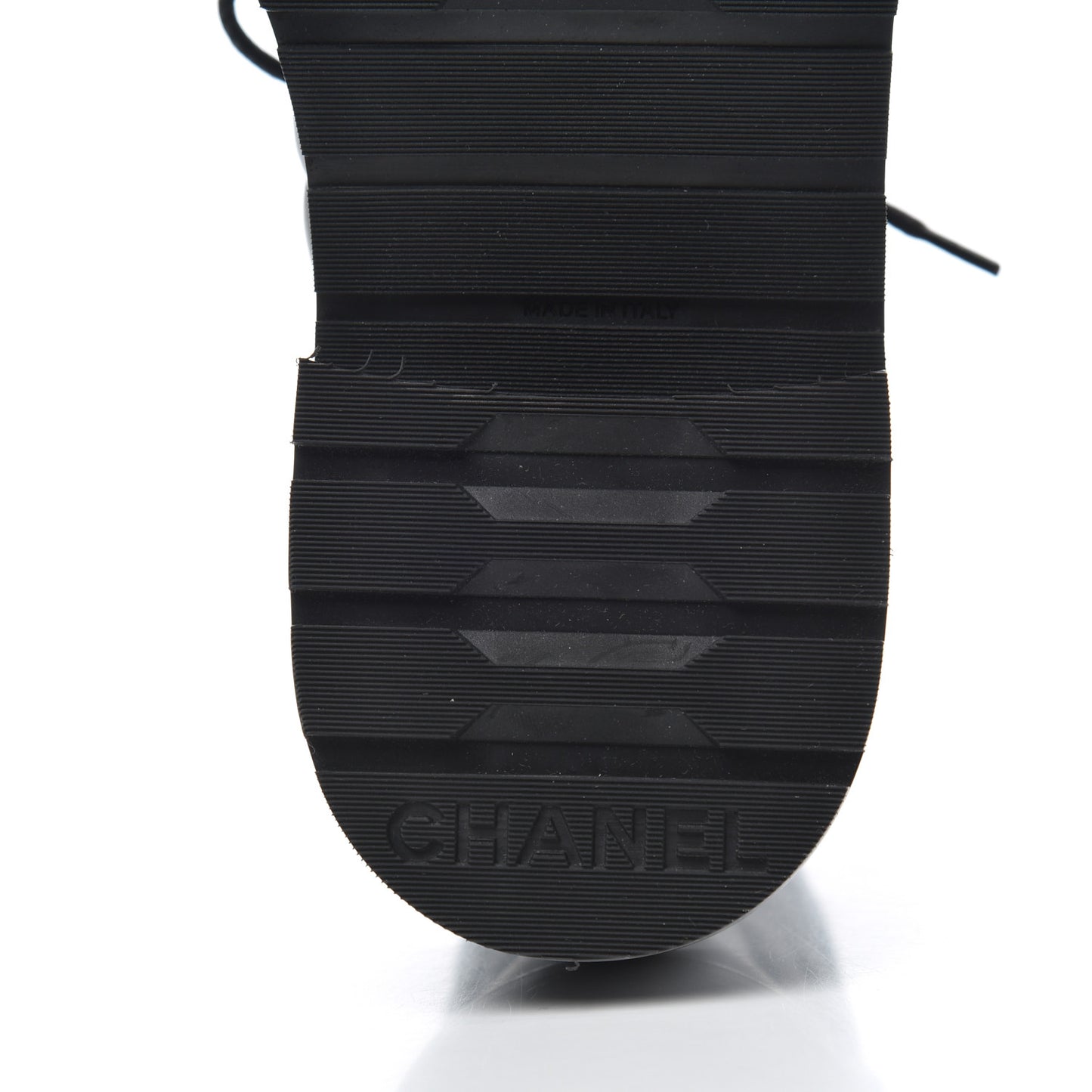 Shiny Lambskin Quilted Lace Up Combat Boots 38 Black