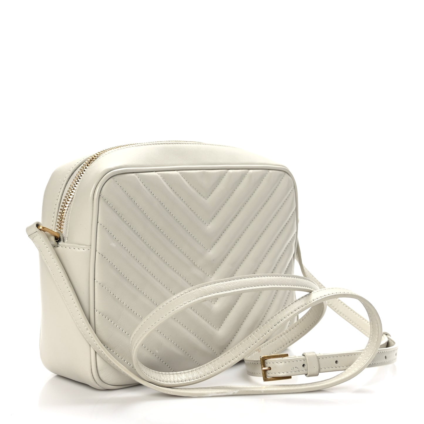 Calfskin Matelasse Monogram Lou Camera Bag Blanc Vintage