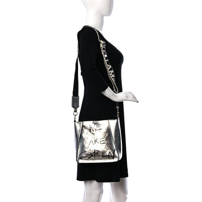 Stella McCartney Metallic Eco Alter Nappa Embroidered Logo Stonewall Crossbody Bag Silver 2 of 14