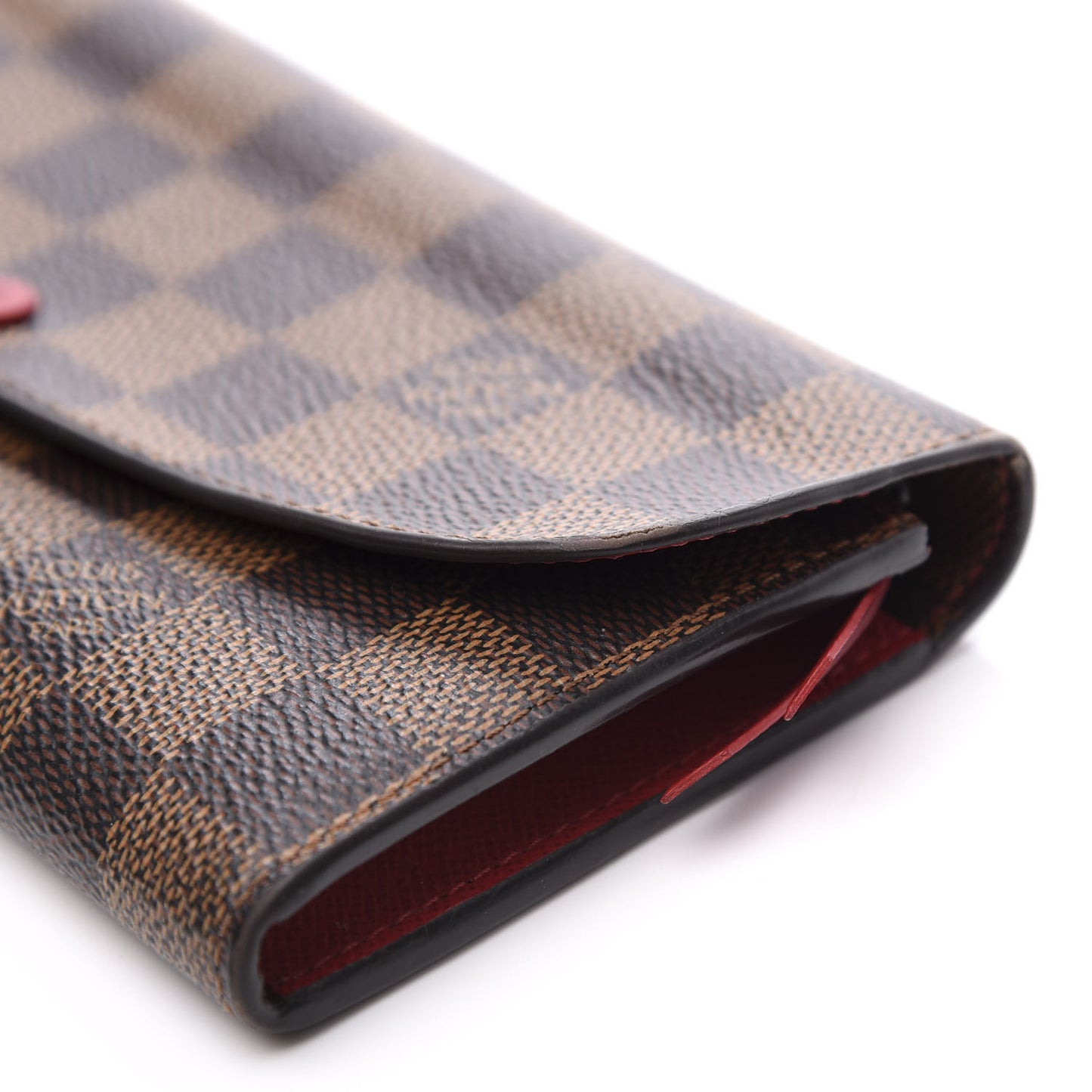 Damier Ebene Emilie Wallet Fuchsia