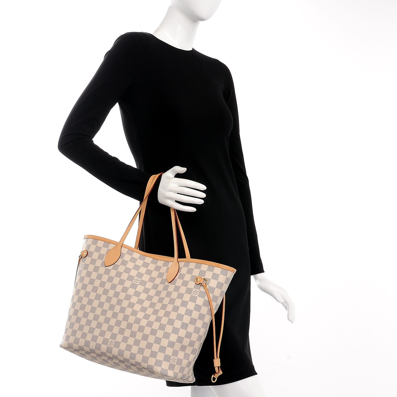 Louis Vuitton Damier Azur Neo Neverfull MM Rose Ballerine 2 of 8