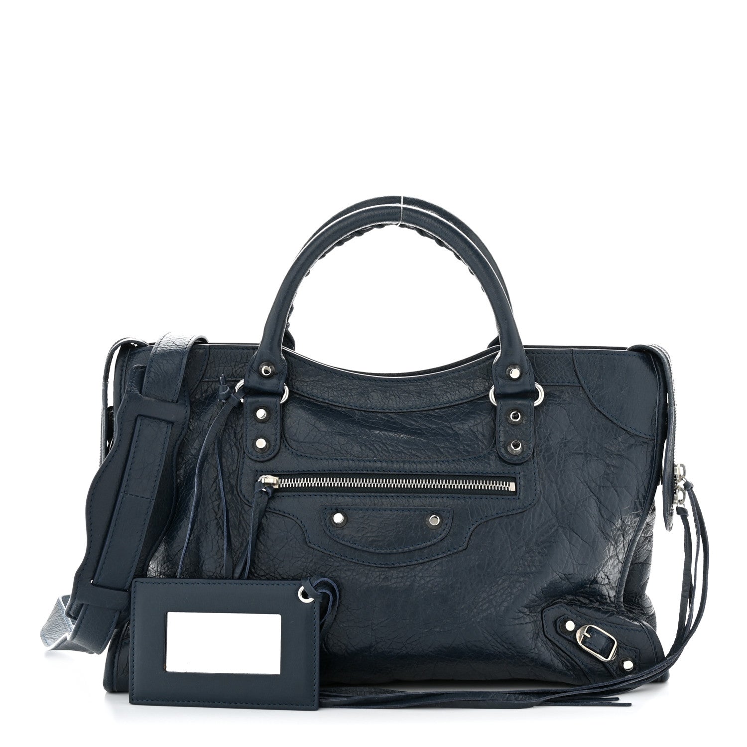 Balenciaga Agneau Classic Silver Hardware City Bleu Obscur 1 of 11