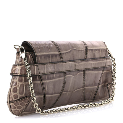 Gucci Crocodile Horsebit 1921 Clutch Light Brown 3 of 12