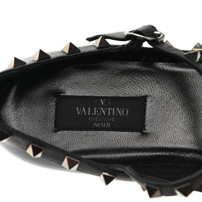 Valentino Garavani Patent Rockstud Cage Ballerina Flats 37.5 Black 6 of 8